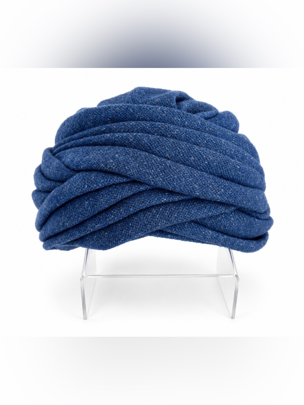 Vintage Christian Dior Blue Wool (?) Turban Hat